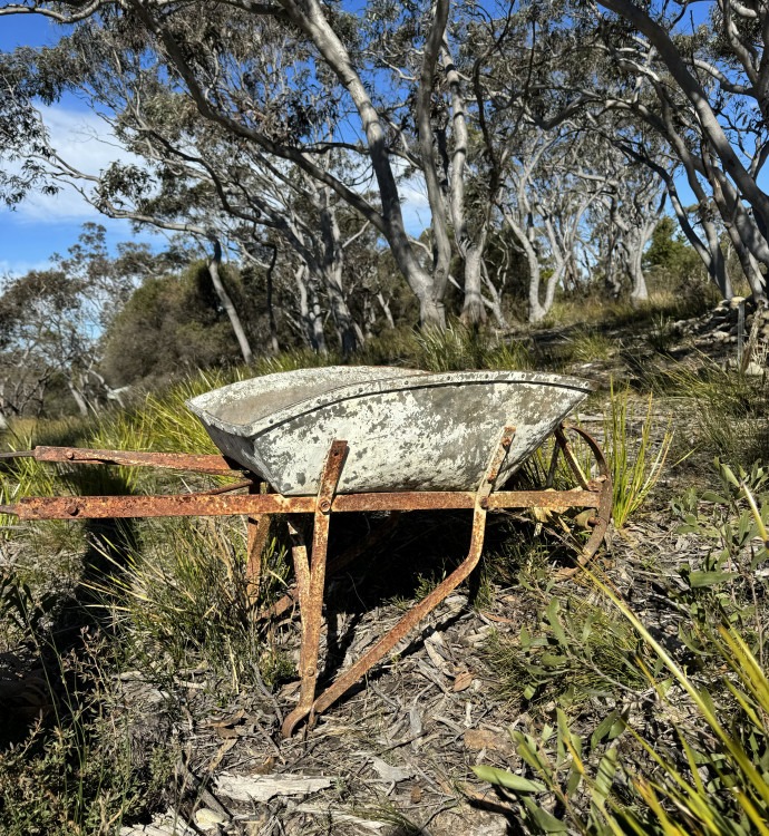 Vintage Metal Wheelbarrow