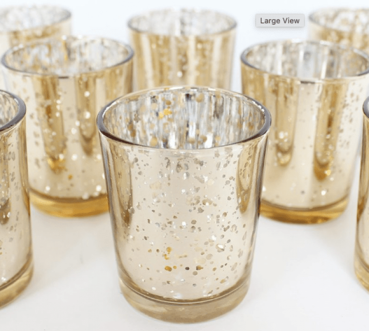 Votives - Gold Mirror Speckled